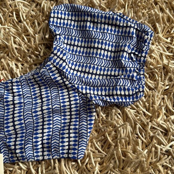 Lemlem Lola Pouf Top in Classic Blue Size M - Picture 3 of 6